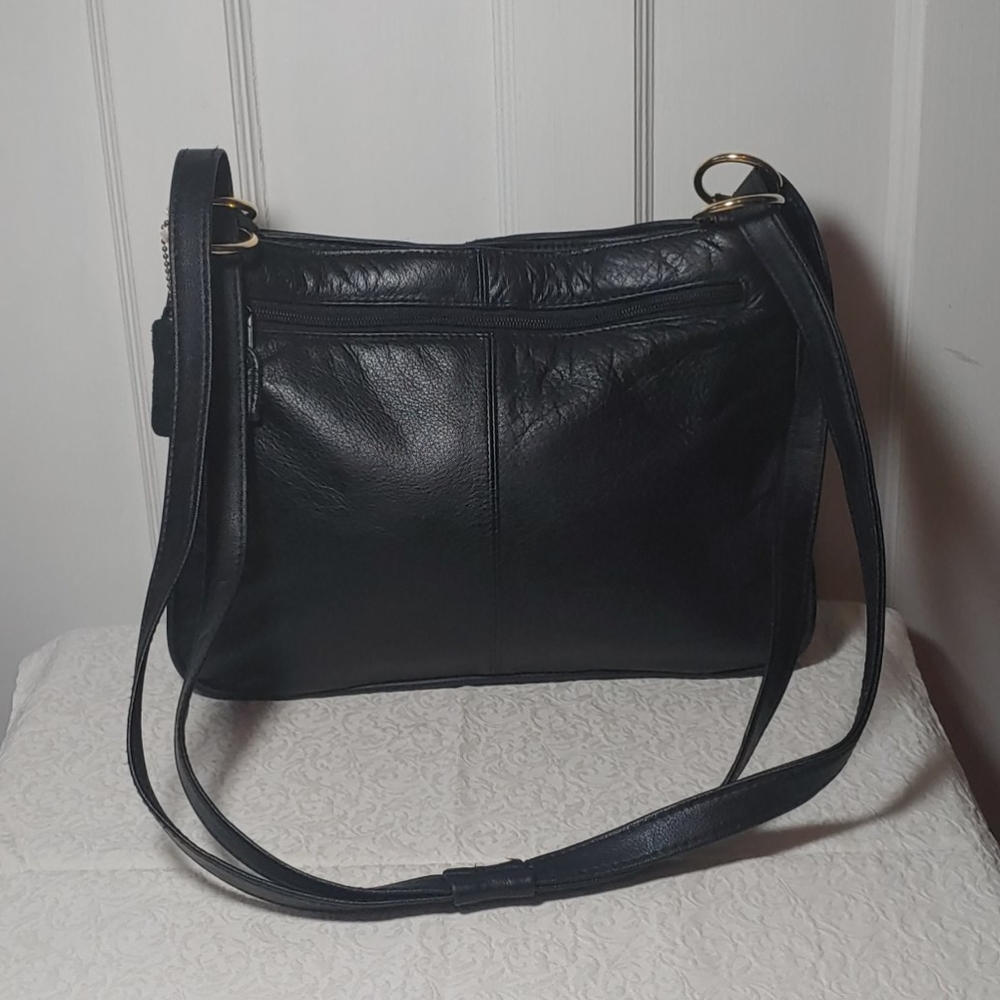 Cabin Creek black leather shoulder bag